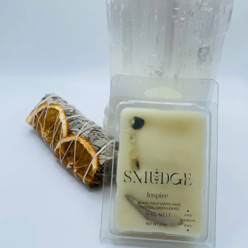 Inspire Me Wax Melts Crystal Chips & Sage NEW